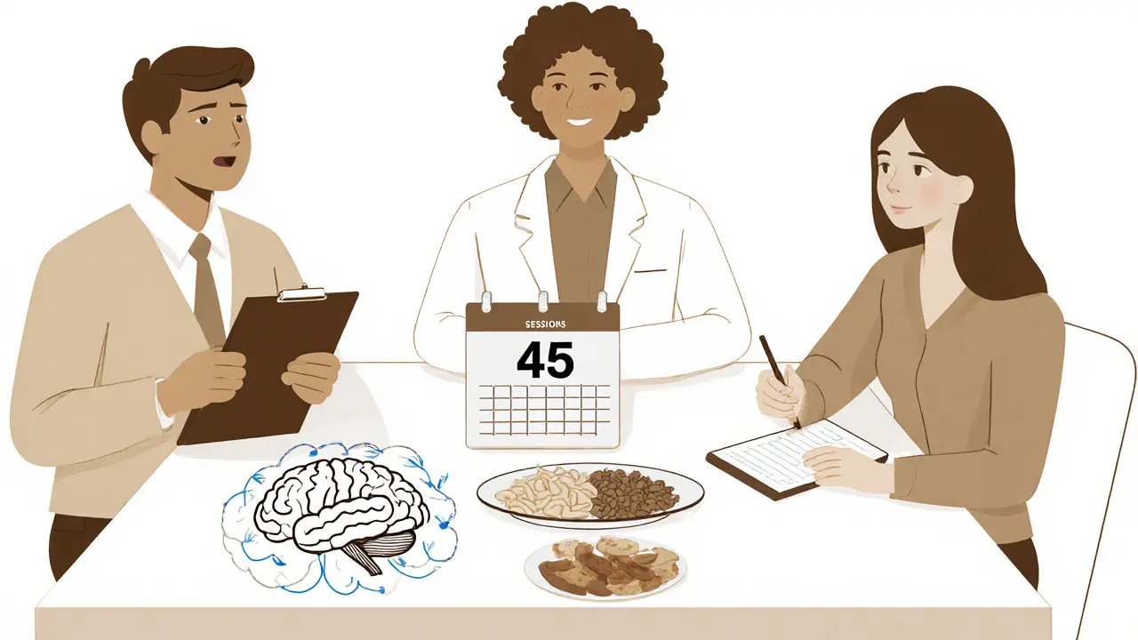 Tým odborníků spolupracuje při léčbě poruchy příjmu potravy.