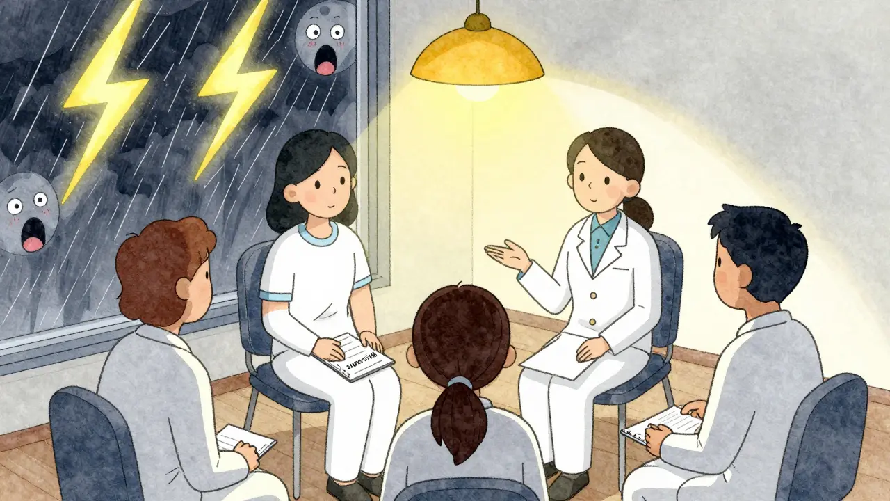 Terapeuti se scházejí ve skupině pro supervizi, ochraňují se navzájem.