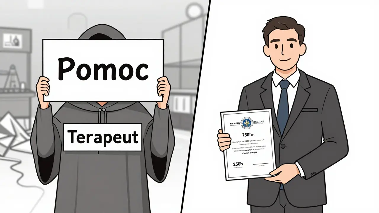 Rozdíl mezi nekvalifikovaným terapeutem a legálně certifikovaným psychoterapeutem v Česku.