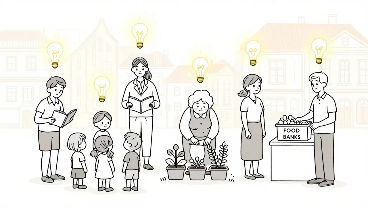 Různí lidé v Praze najdou smysl v dobrovolnictví, vzdělávání a zahradnictví.