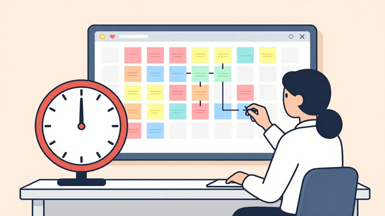 ADHD coaching s vizuálním časovačem a rozdělením úkolů na malé kroky.