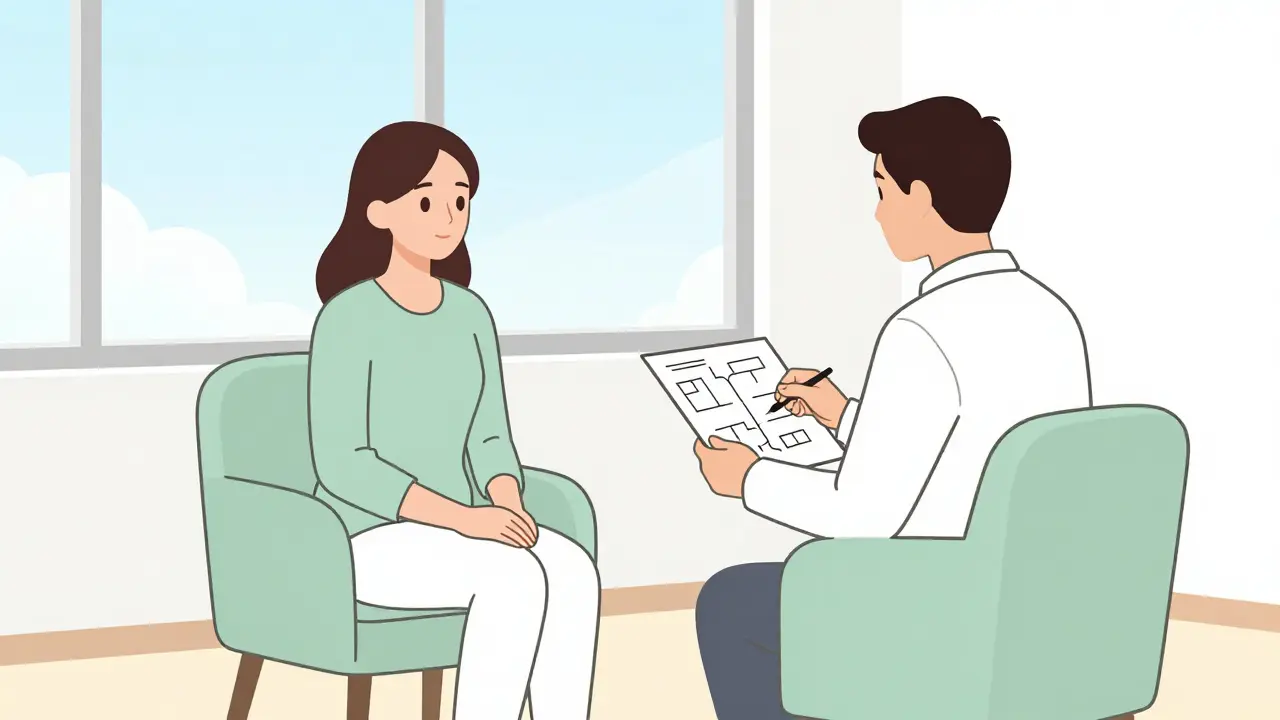Terapeutická seance s vizuálními pomůckami pro lepší komunikaci