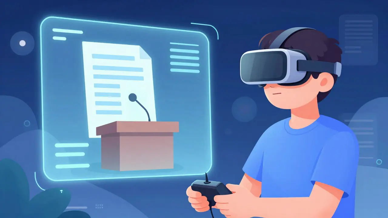 Pacient používající virtuální realitu při terapii